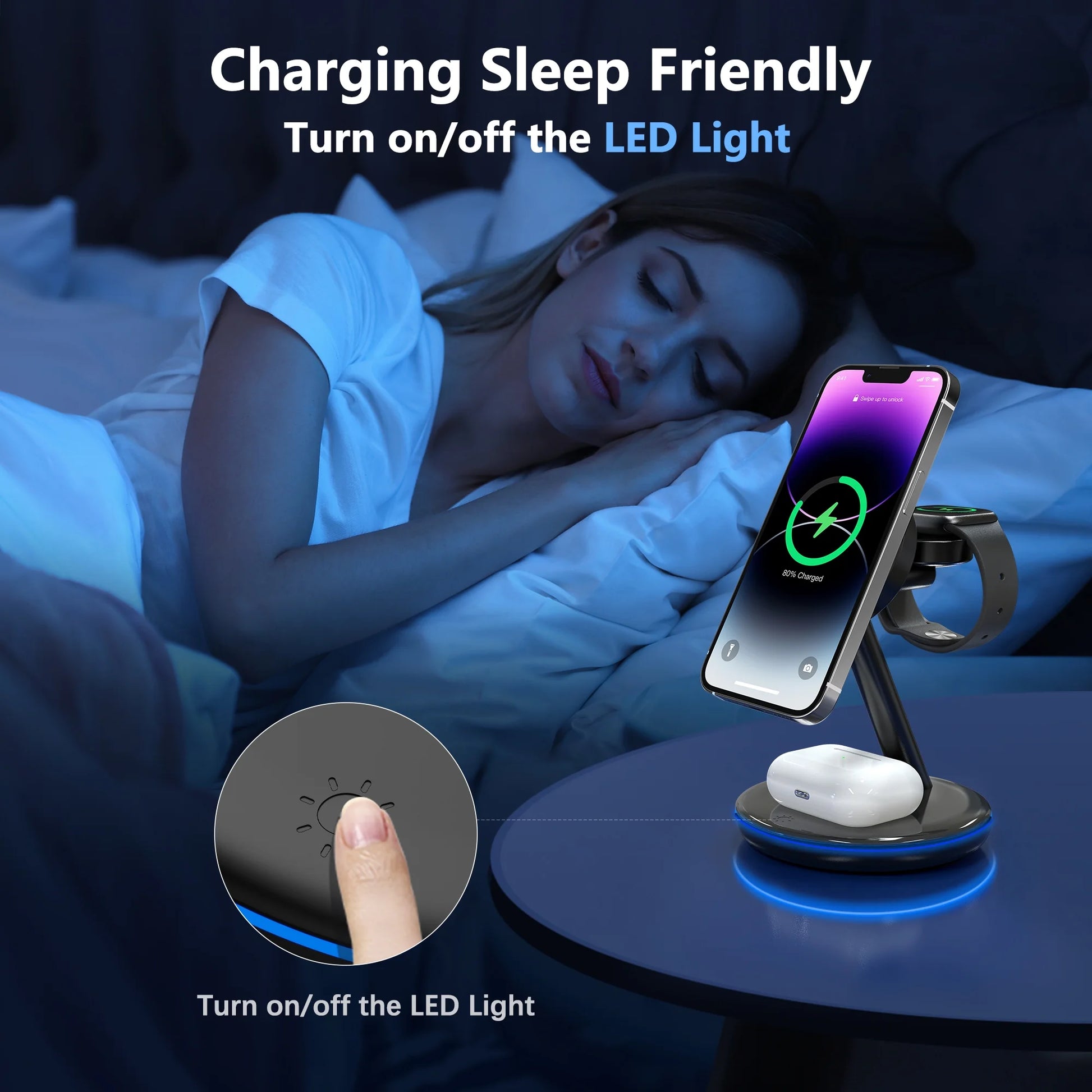 18W Magsafe Wireless Charger Docking Station for Apple Products